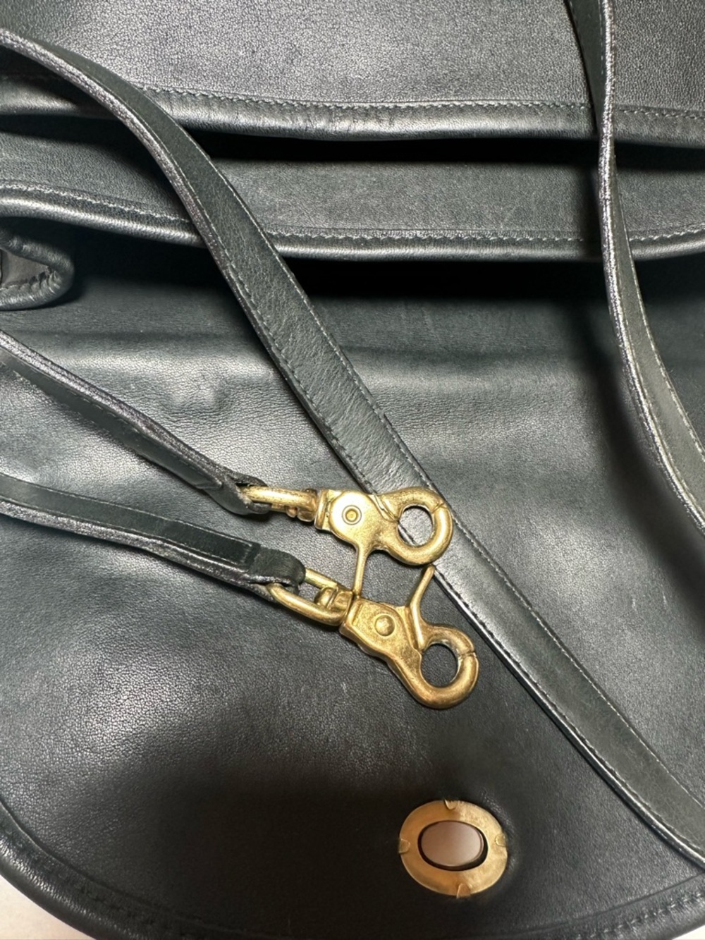 Vintage Coach large plaza bag- forest green (very dark) - Picture 11 of 11
